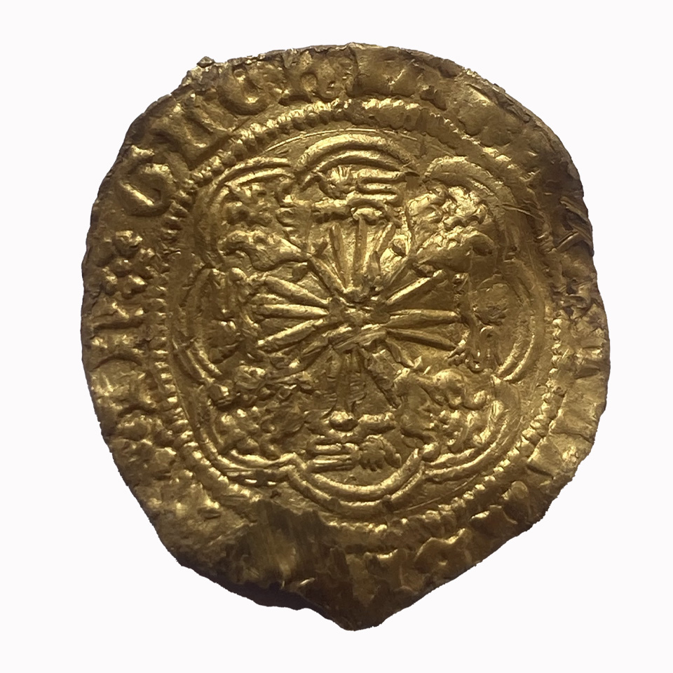 Gold hammered coin from Edward iV