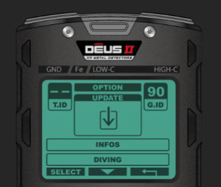 XP Deus 2 metal detector updater